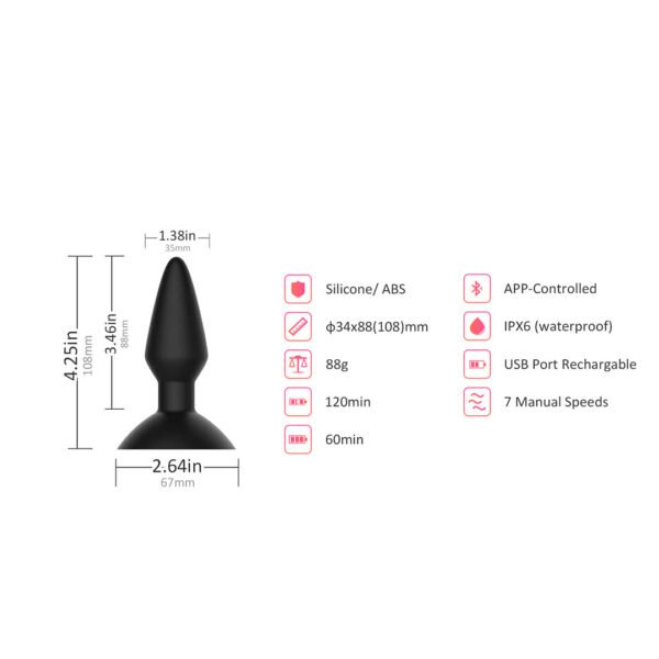 Plug anal vibrador  Magic Equinox MagicMotion - Imagen 6