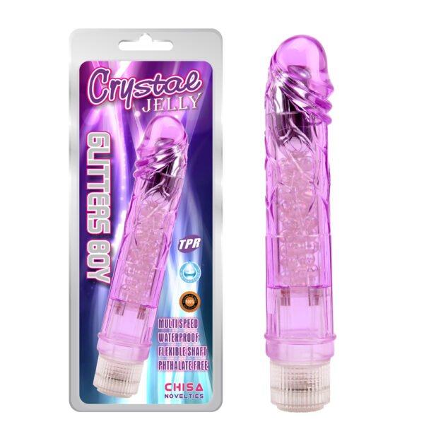 Dildo vibrador Glitter Boy Crystal Jelly CHISA CN-131834277