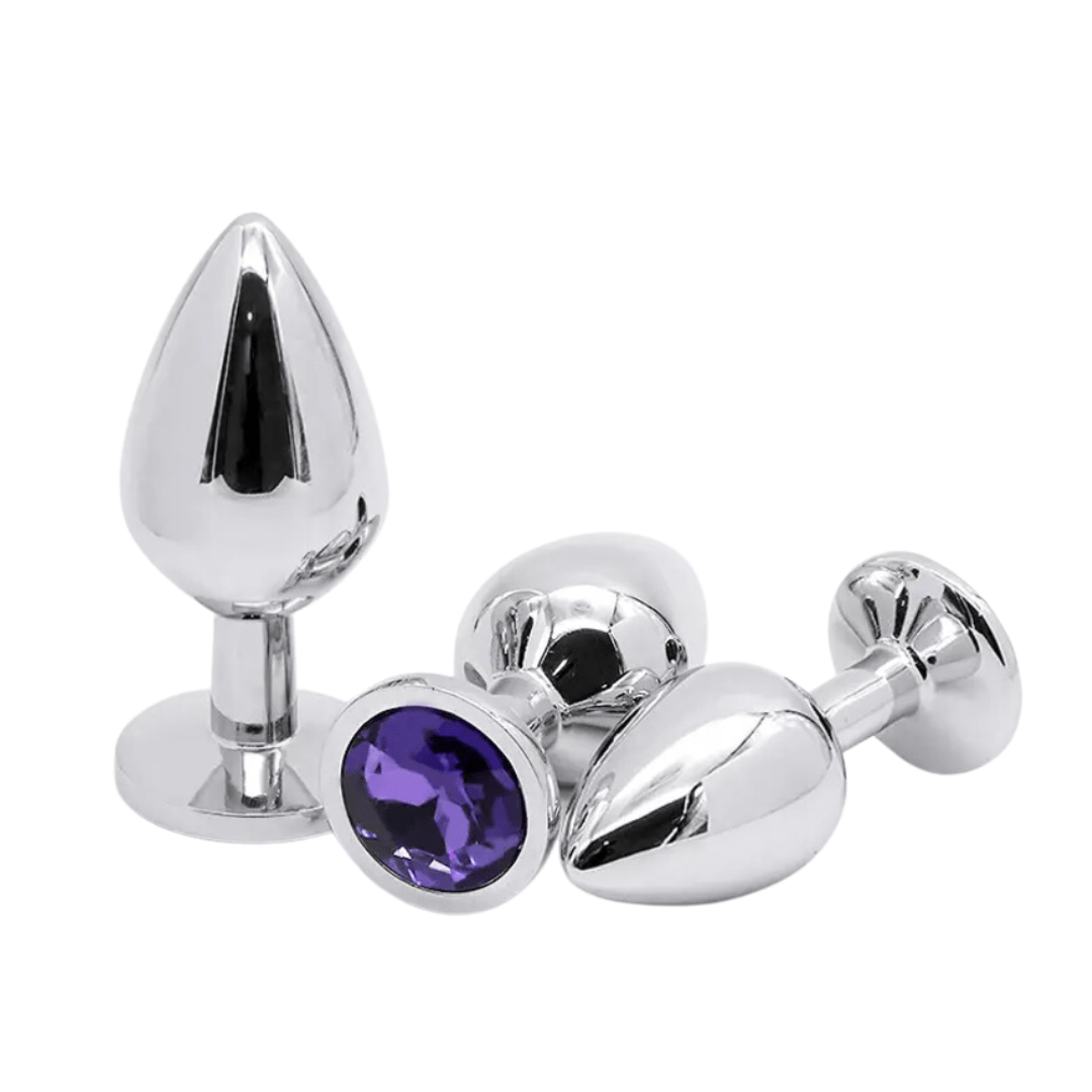 Plug metalico con joya Talla M 002M