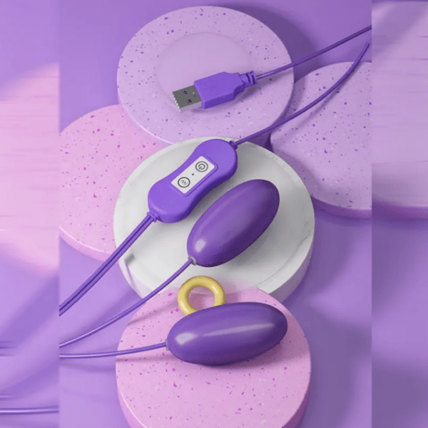 Huevo vibrador USB LoveEgg Twice MF1027 - Imagen 2