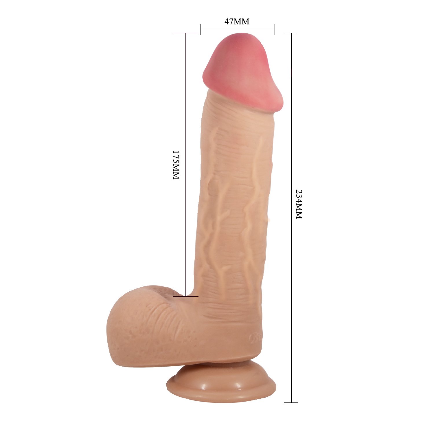 Dildo Realista 23.4 cm BAILE BW-008040LP - Imagen 2