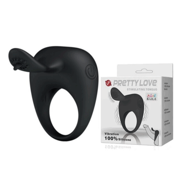 Tonguo – Anillo Vibrador de Silicona con Estimulador de Lengua BI-210135