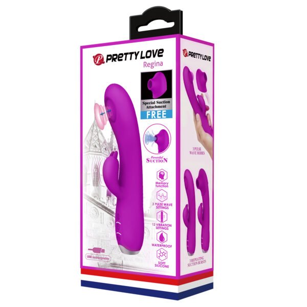 Vibrador doble con pulsación Regina PRETTYLOVE BI-014727 - Imagen 6