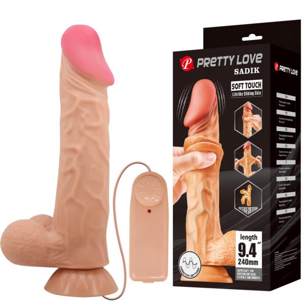 Dildo vibrador a control Sadik PRETTYLOVE BW-008104ZRG