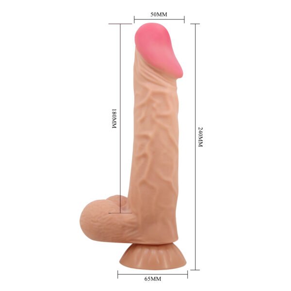 Dildo vibrador a control Sadik PRETTYLOVE BW-008104ZRG - Imagen 9